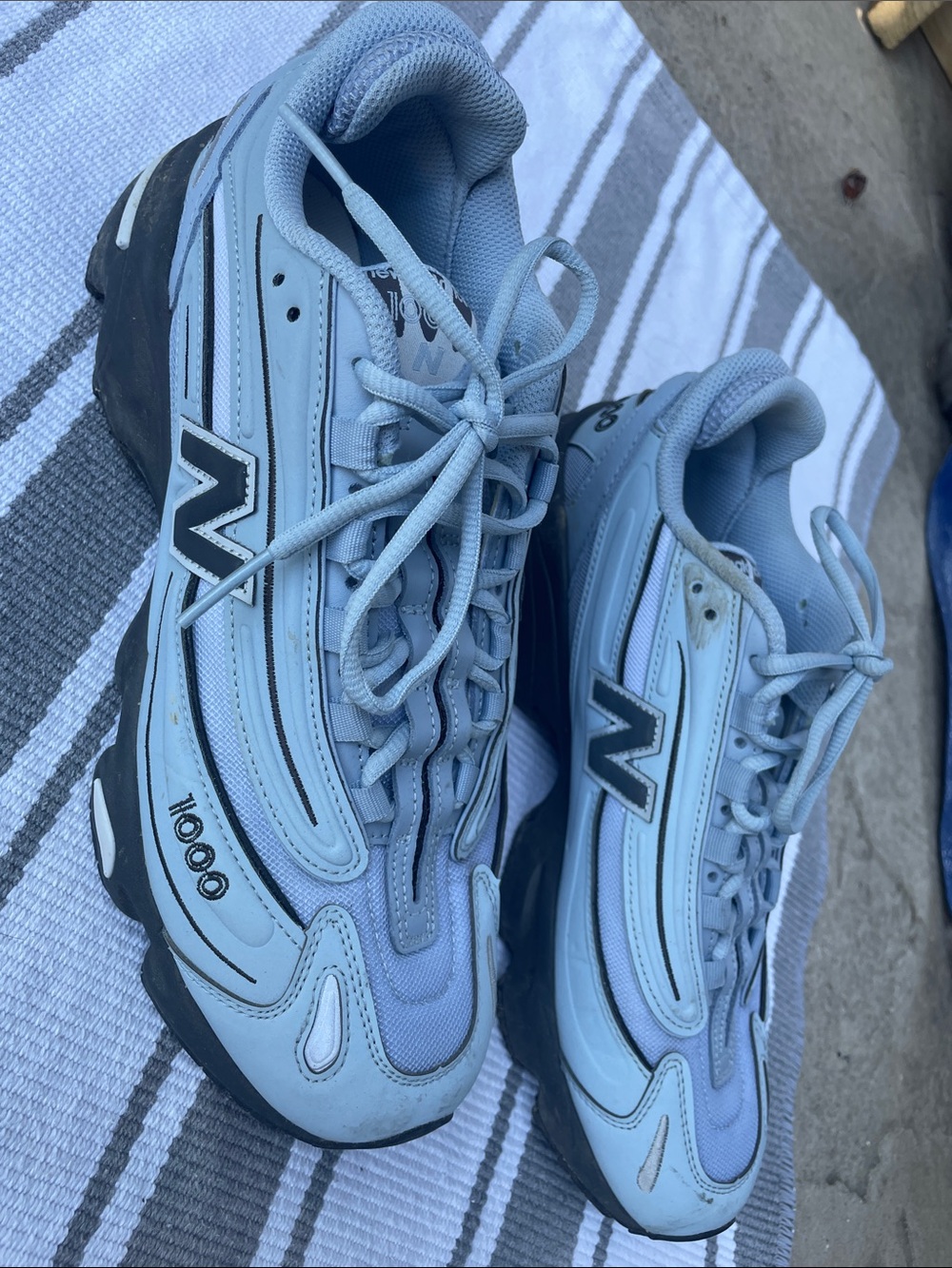 New Balance Kids Light Blue and Black 1000 Sneakers